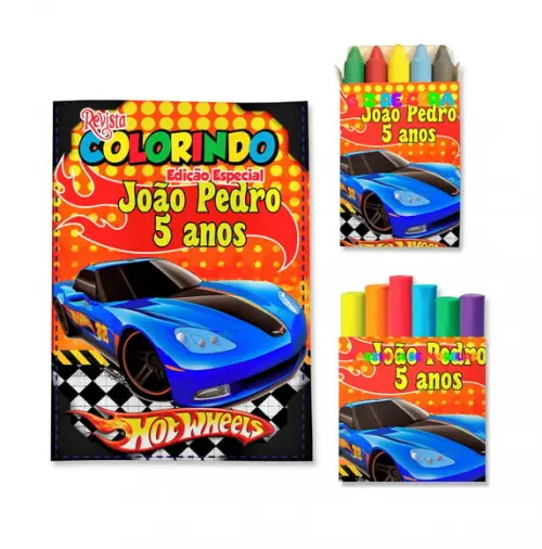 Kit Colorir com Massinha Hot Wheels