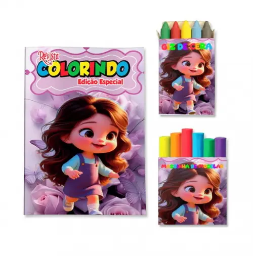 Kit Colorir com Massinha Jardim de Borboletas Lilás