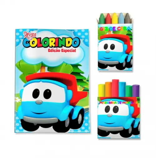 Kit Colorir com Massinha Leo o Caminhão