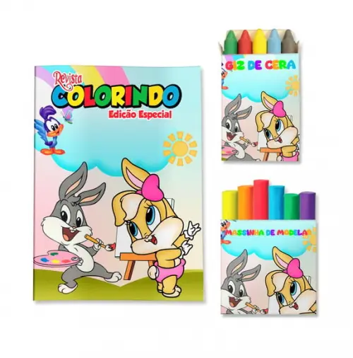 Kit Colorir com Massinha Looney Tunes