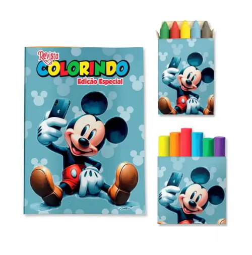 Kit Colorir com Massinha Mickey