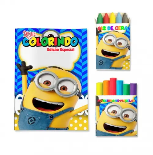 Kit Colorir com Massinha Minions