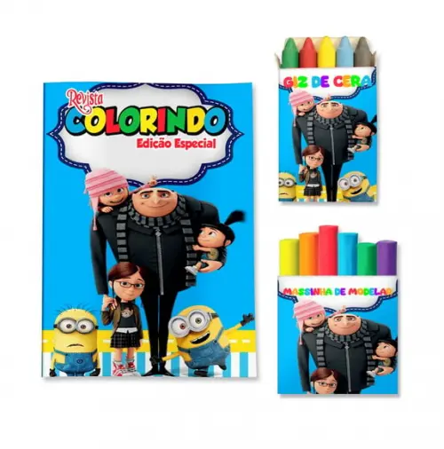 Kit Colorir com Massinha Minions Meu Malvado Favorito