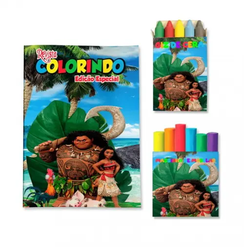 Kit Colorir com Massinha Moana