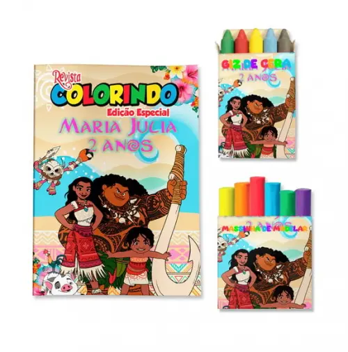 Kit Colorir com Massinha Moana 2