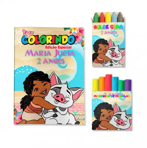 Kit Colorir com Massinha Moana 2