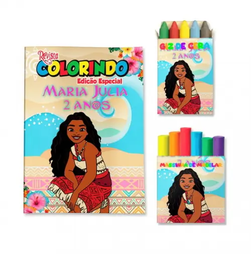 Kit Colorir com Massinha Moana 2