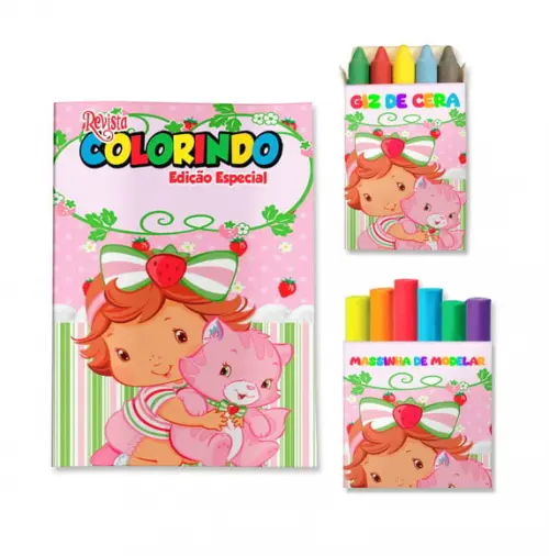 Kit Colorir com Massinha Moranguinho
