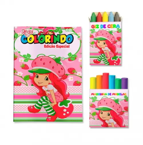 Kit Colorir com Massinha Moranguinho