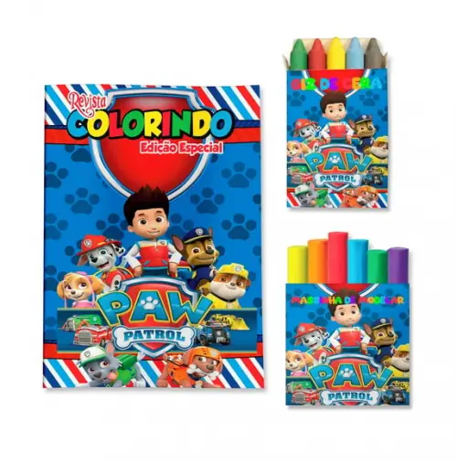 Kit Colorir com Massinha Patrulha Canina