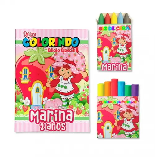 Kit Colorir com Massinha Moranguinho Antiga Anos 80