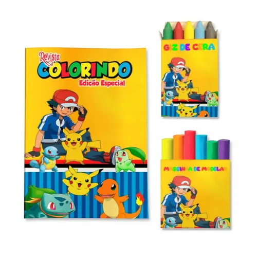Kit Colorir com Massinha Pokémon