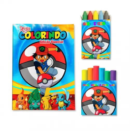 Kit Colorir com Massinha Pokémon