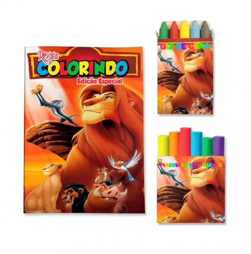 Kit Colorir com Massinha Rei Leão