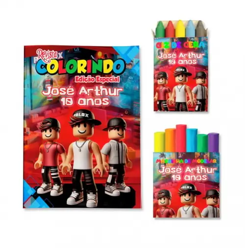 Kit Colorir com Massinha Roblox