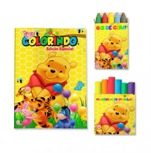 Kit Colorir com Massinha Ursinho Pooh
