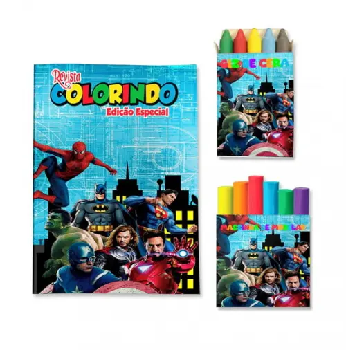 Kit Colorir com Massinha Vingadores