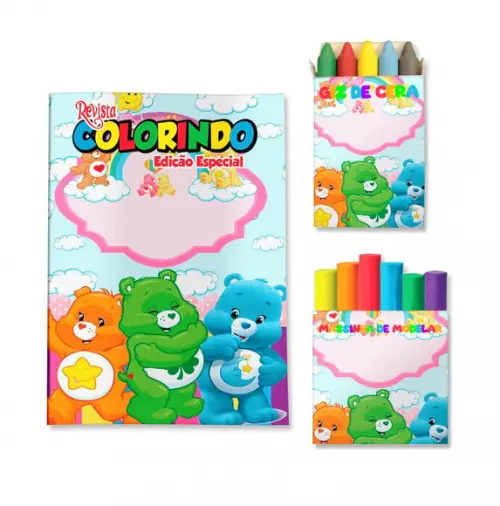 Kit Colorir com Massinha Ursinhos Carinhosos