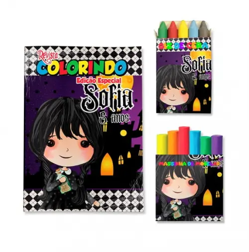 Kit Colorir com Massinha Wandinha