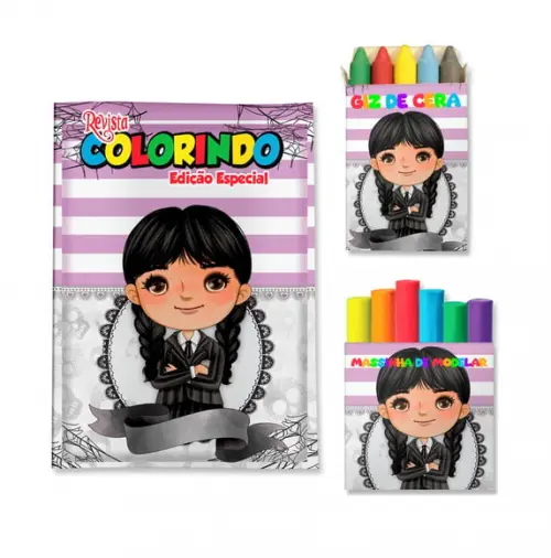 Kit Colorir com Massinha Wandinha