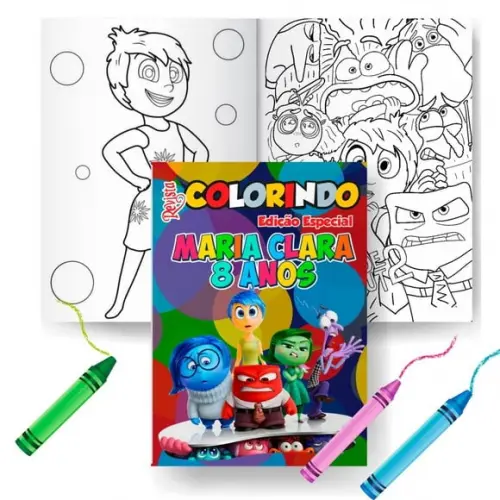 Kit Revistinha para Colorir Divertidamente 2 | G 15x21+giz
