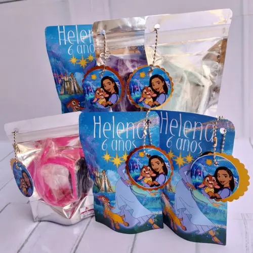 Lembrancinha Astronauta com Relógio no Saquinho Metalizado