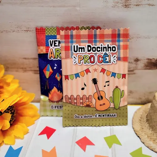 Pipoca Doce Personalizada Festa Junina Arraiá Aniversario