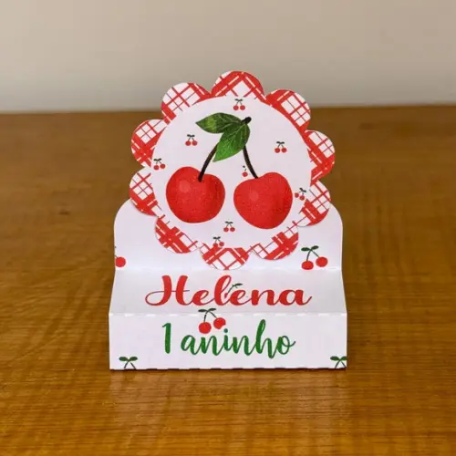 Porta Bis Duplo Cerejinha Lembrancinha Personalizada