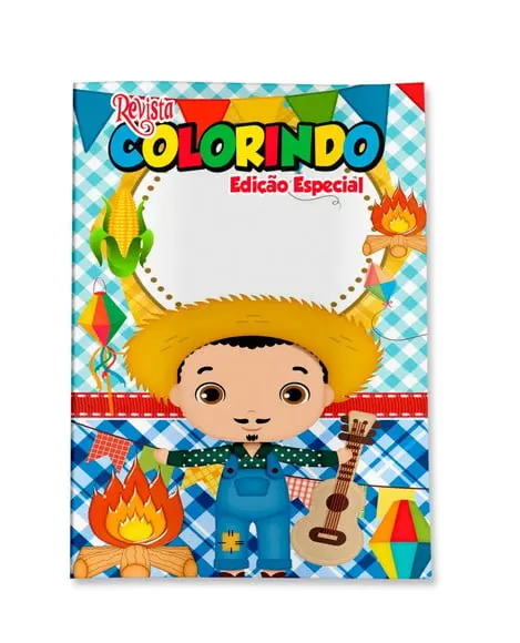Revistinha para Colorir Arraiá Festa Junina Menino