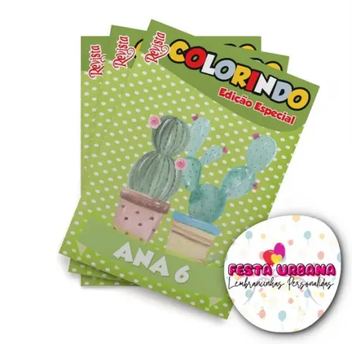 Revistinha para Colorir Cactus 14x10