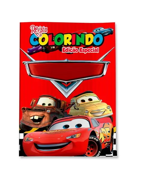 Revistinha para Colorir Carros Relâmpago Mcqueen 14x10