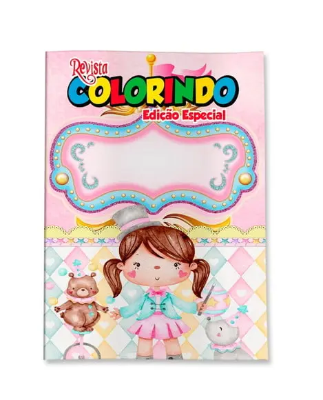 Revistinha para Colorir Circo Menina 14x10
