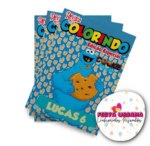 Revistinha para Colorir Cookie Monsters 14x10
