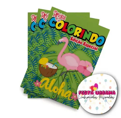 Revistinha para Colorir Flamingo 14x10