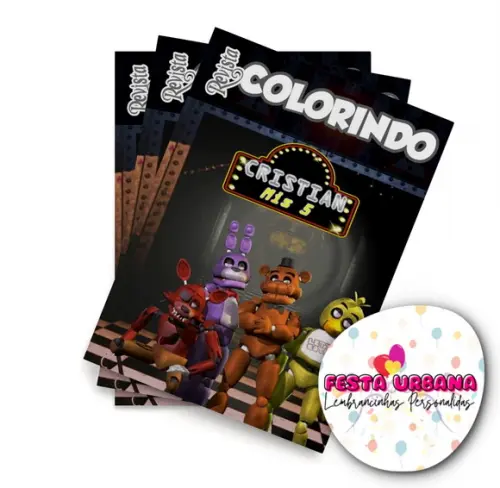 Revistinha para Colorir Five Nigth At Freddy 14x10