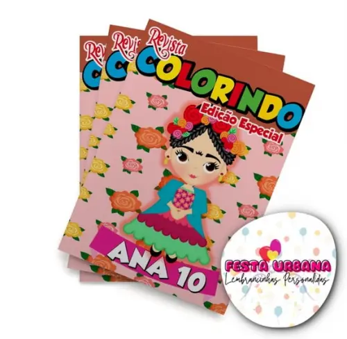 Revistinha para Colorir Frida 14x10