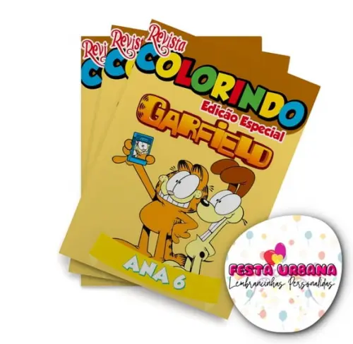 Revistinha para Colorir Garfield 14x10