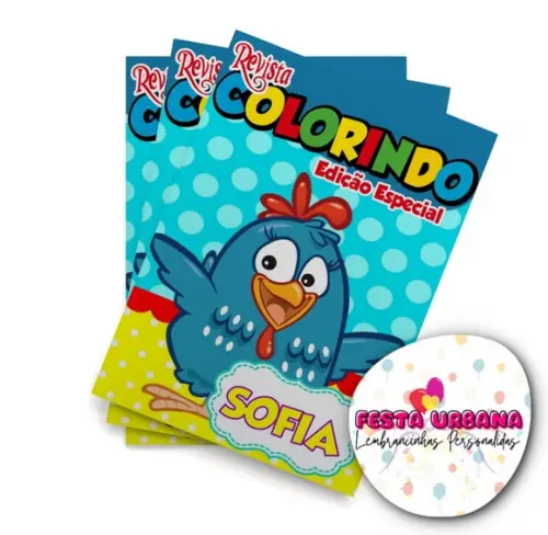 Revistinha para Colorir Galinha Pintadinha 14x10
