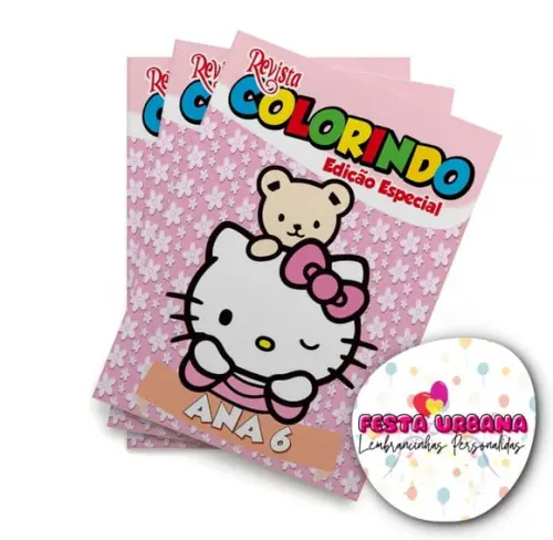 Revistinha para Colorir Hello Kitty 14x10
