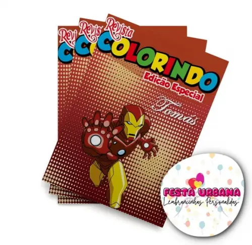 Revistinha para Colorir Homem de Ferro 14x10
