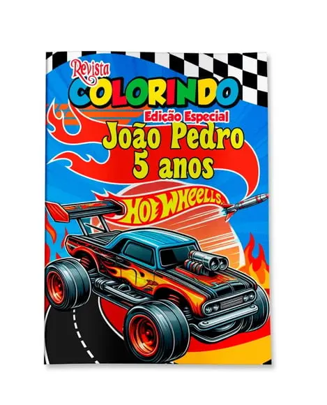 Revistinha para Colorir Hot Wheels 14x10