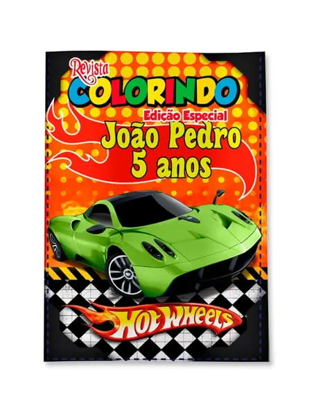 Revistinha para Colorir Hot Wheels 14x10