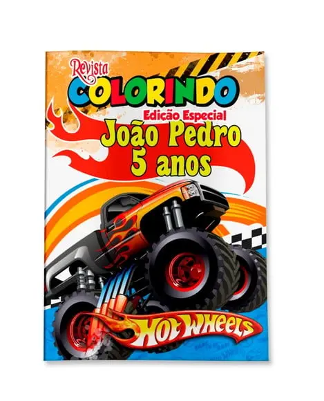 Revistinha para Colorir Hot Wheels 14x10