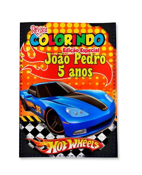 Revistinha para Colorir Hot Wheels 14x10