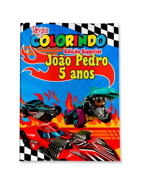 Revistinha para Colorir Hot Wheels 14x10