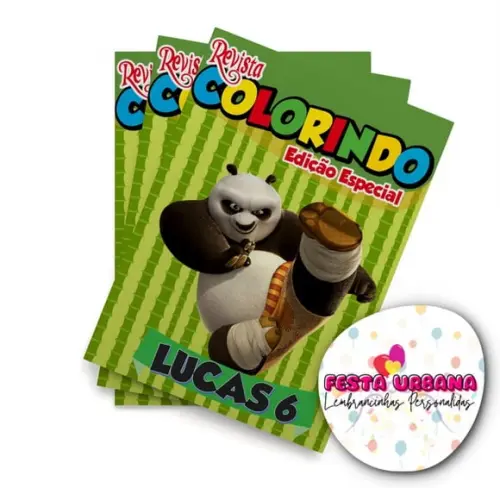 Revistinha para Colorir Kung Fu Panda 14x10