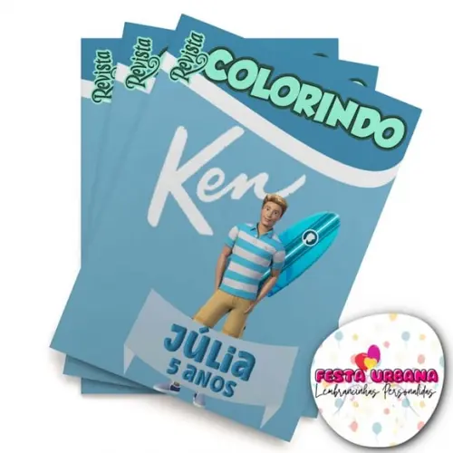 Revistinha para Colorir Ken Barbie 14x10