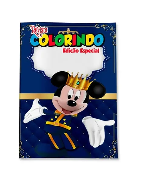 Revistinha para Colorir Mickey Realeza 14x10