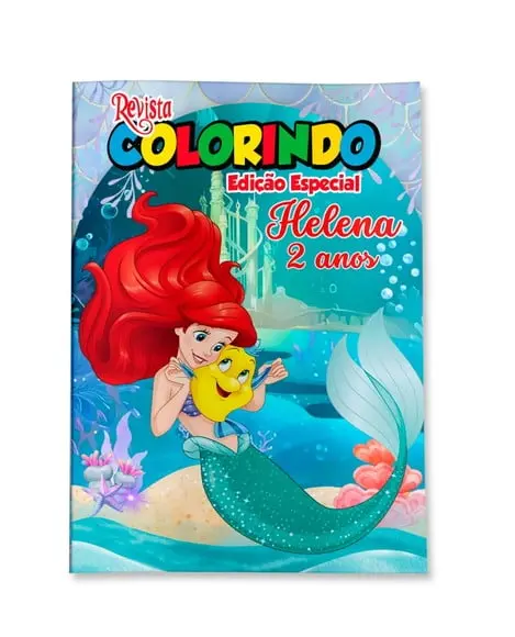 Revistinha para Colorir Pequena Sereia Ariel 14x10