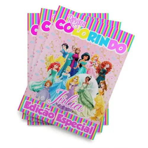 Revistinha para Colorir Princesas 14x10cm